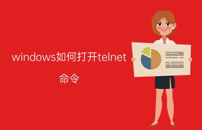 windows如何打开telnet 命令 talnet是什么命令？